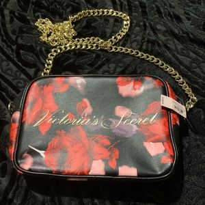 Victoria's Secret Floral purse with gold chain